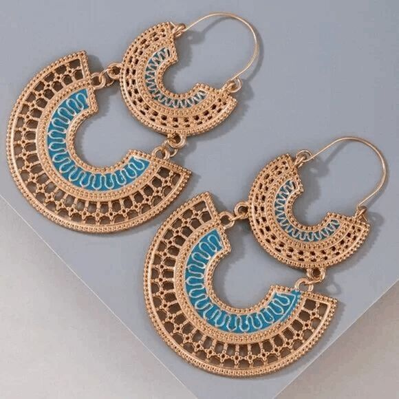 2/$21 Stylish Aztec Dangle Earrings - Picture 2 of 6